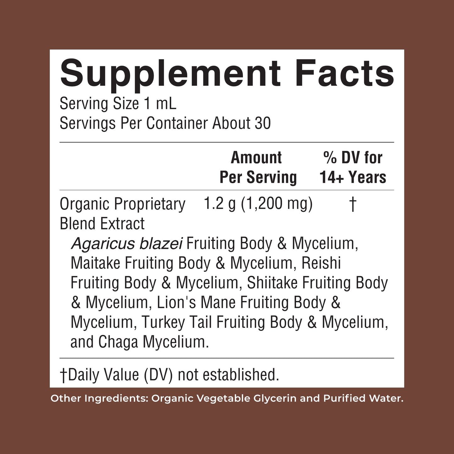 Organic Mushroom Complex Liquid Drops