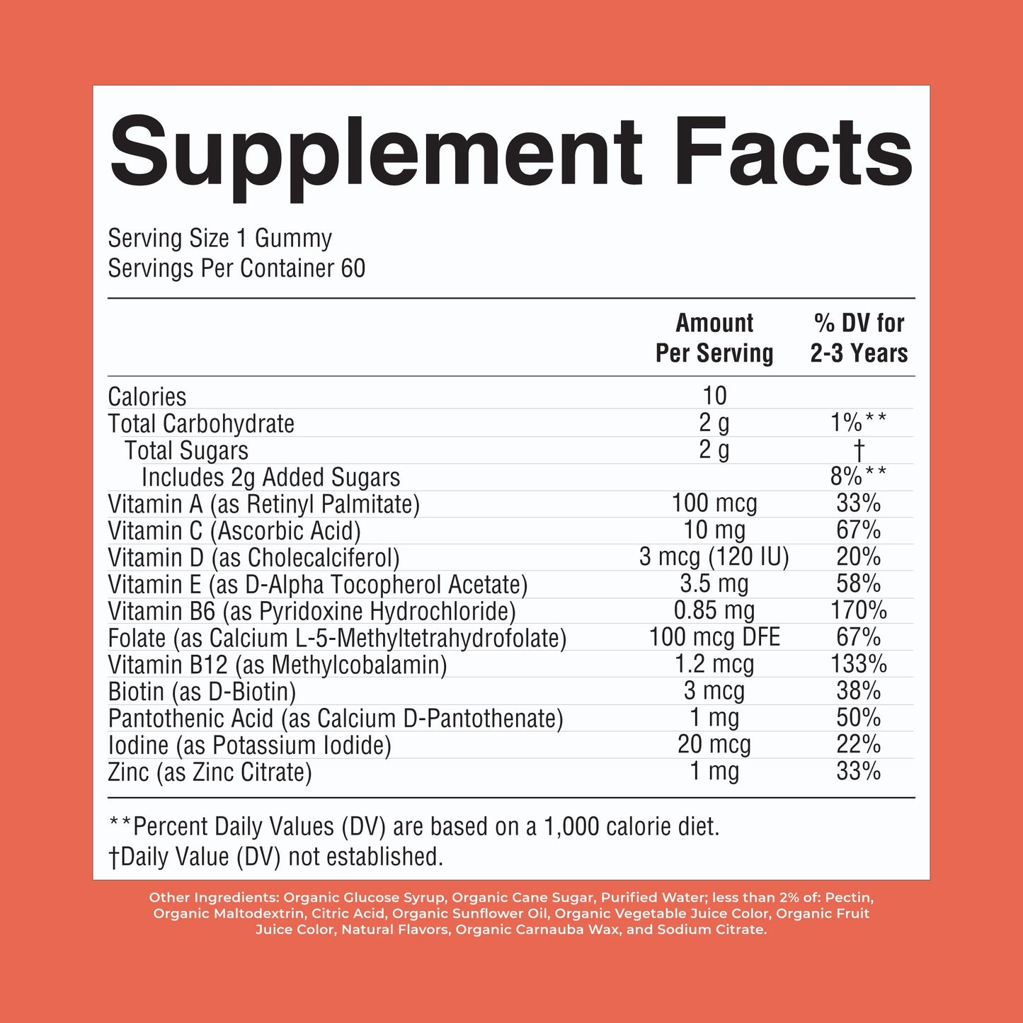 Organic Toddler Multivitamin Gummies