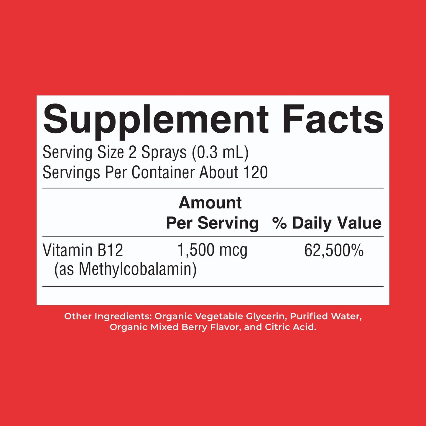 Methyl B12 Organic Spray