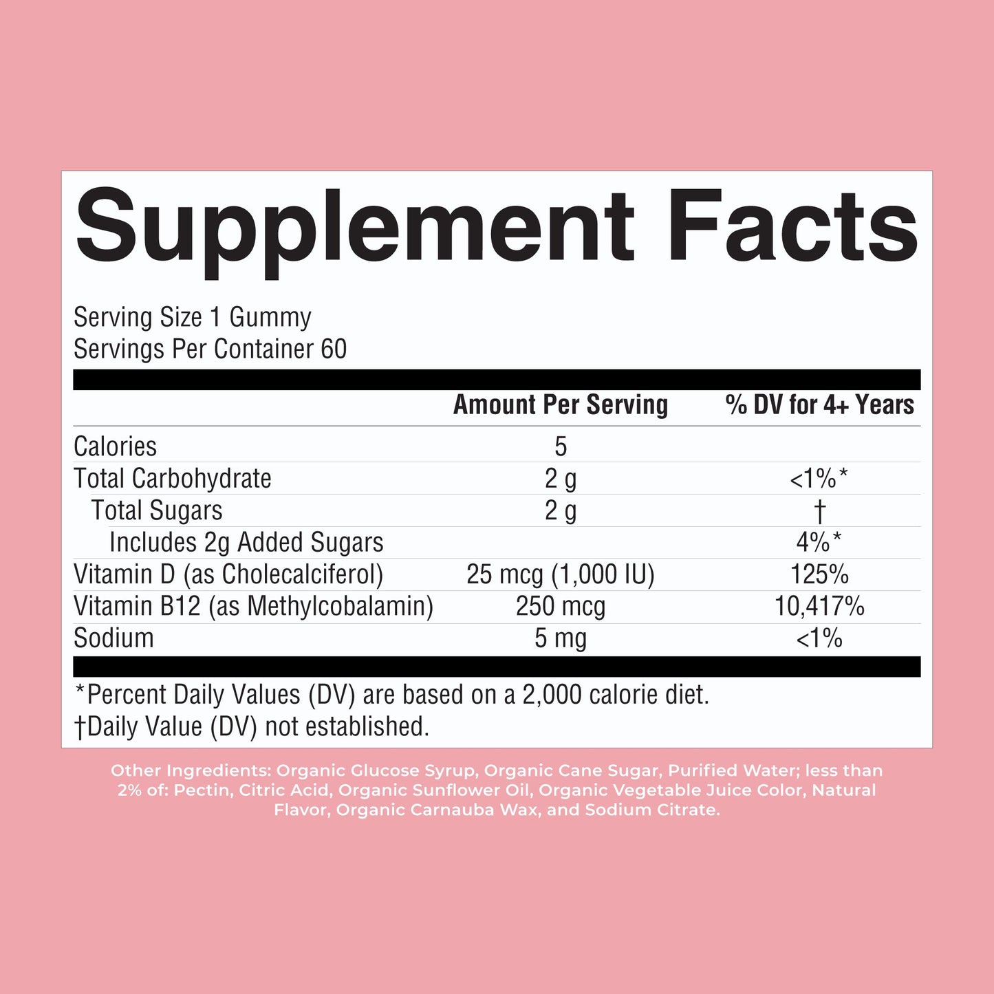 Organic D3+B12 Gummies