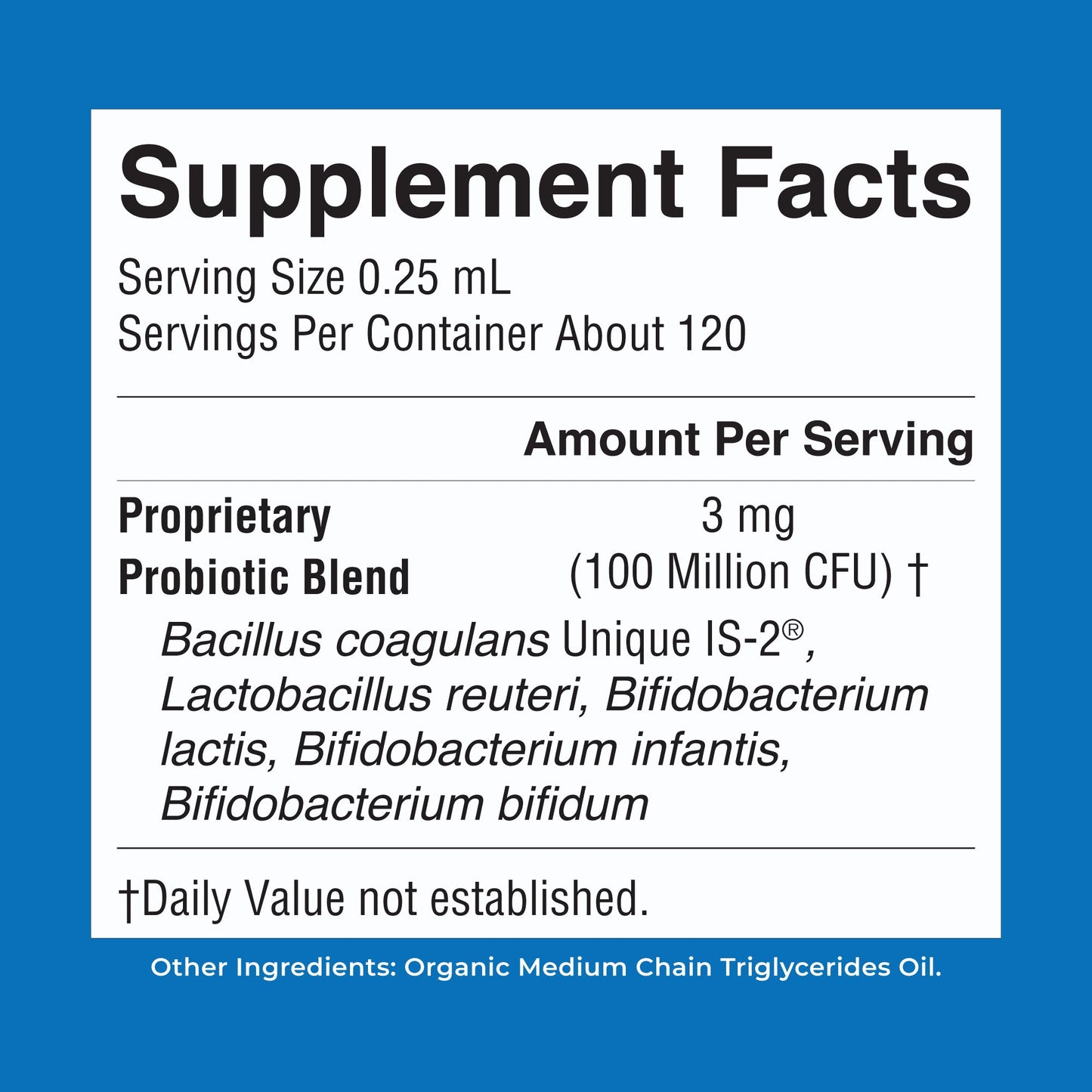 Organic Infant Liquid Probiotic