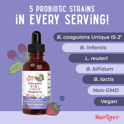 Organic Kids Liquid Probiotic (Very Berry, 2oz)