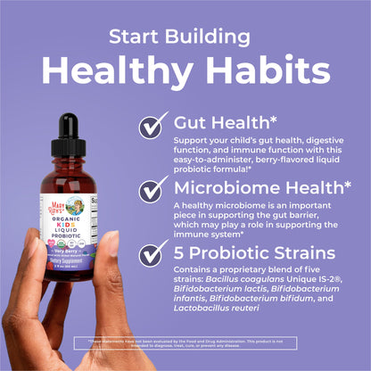 Organic Kids Liquid Probiotic (Very Berry, 2oz)