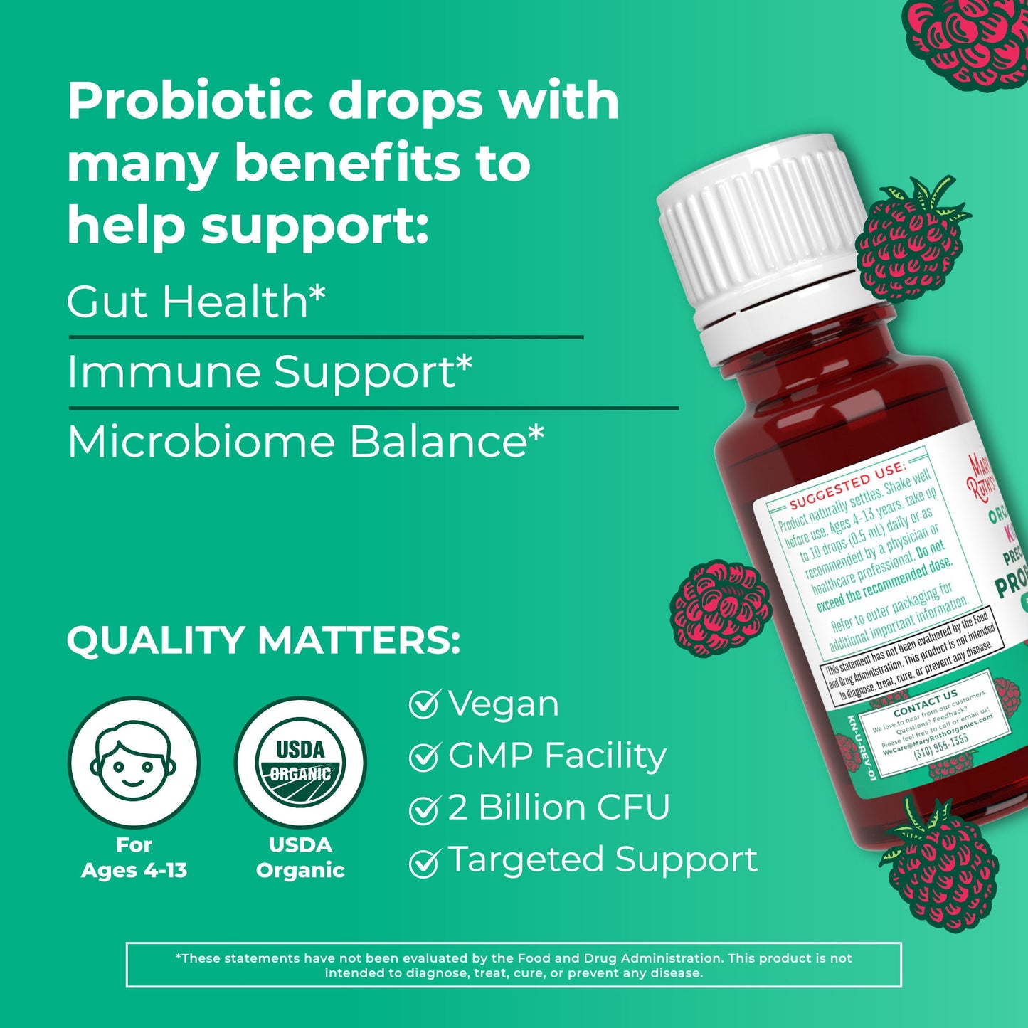 Organic Kids Precision Probiotic Digestive Liquid Drops