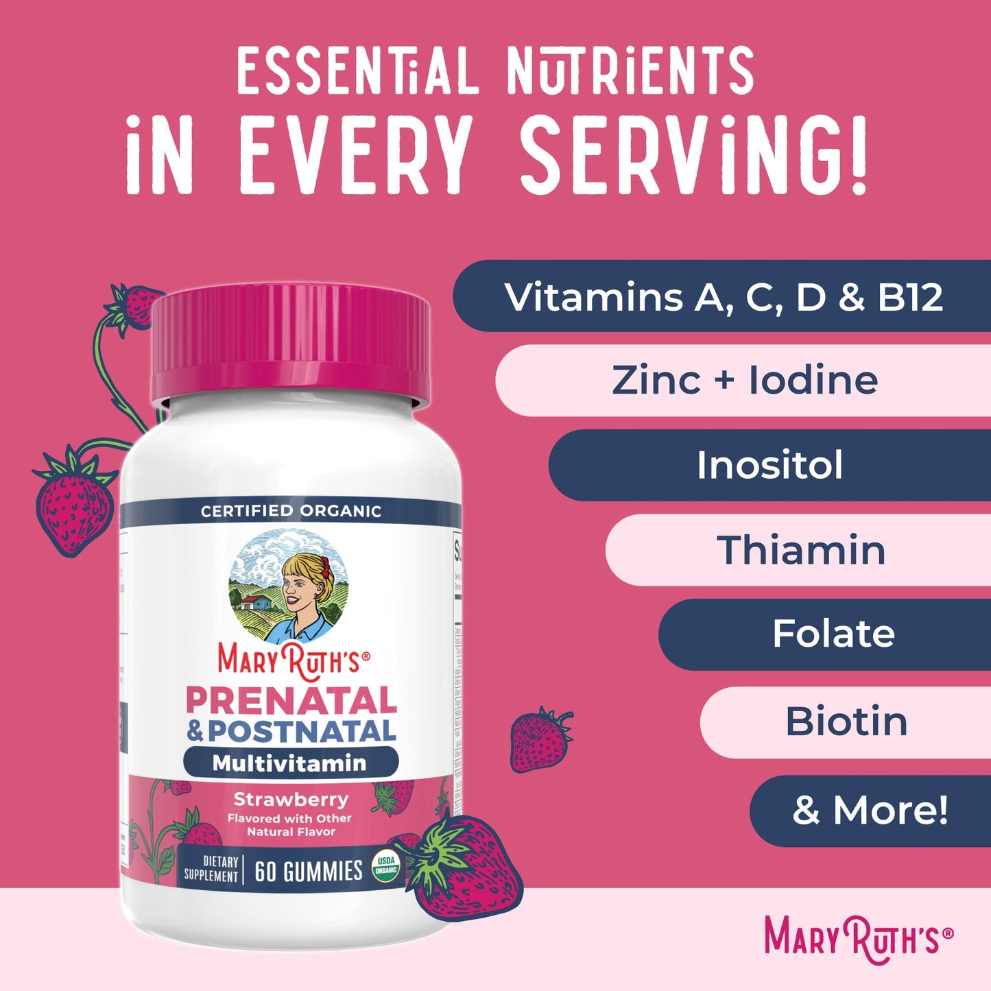 Organic Prenatal & Postnatal Multivitamin Gummies