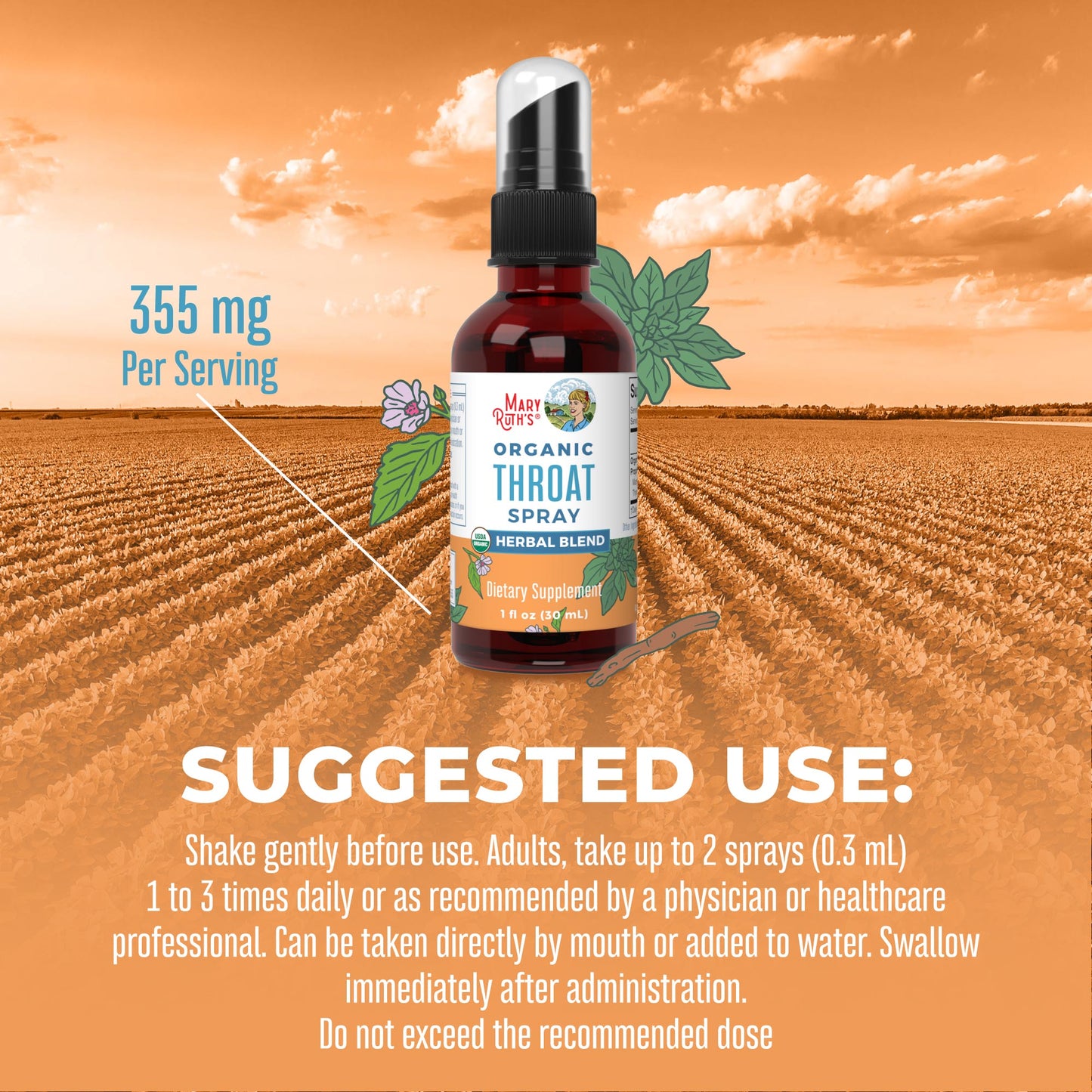 Organic Throat Spray (Unflavored)