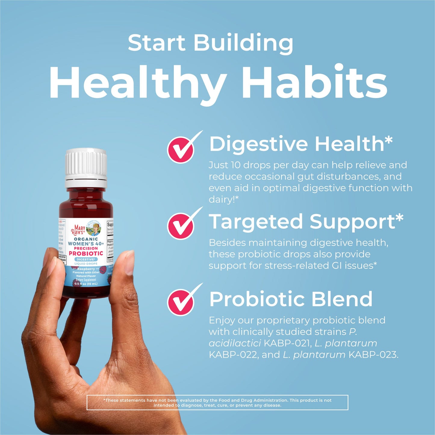 Organic Women's 40+ Precision Probiotic Digestive Liquid Drops