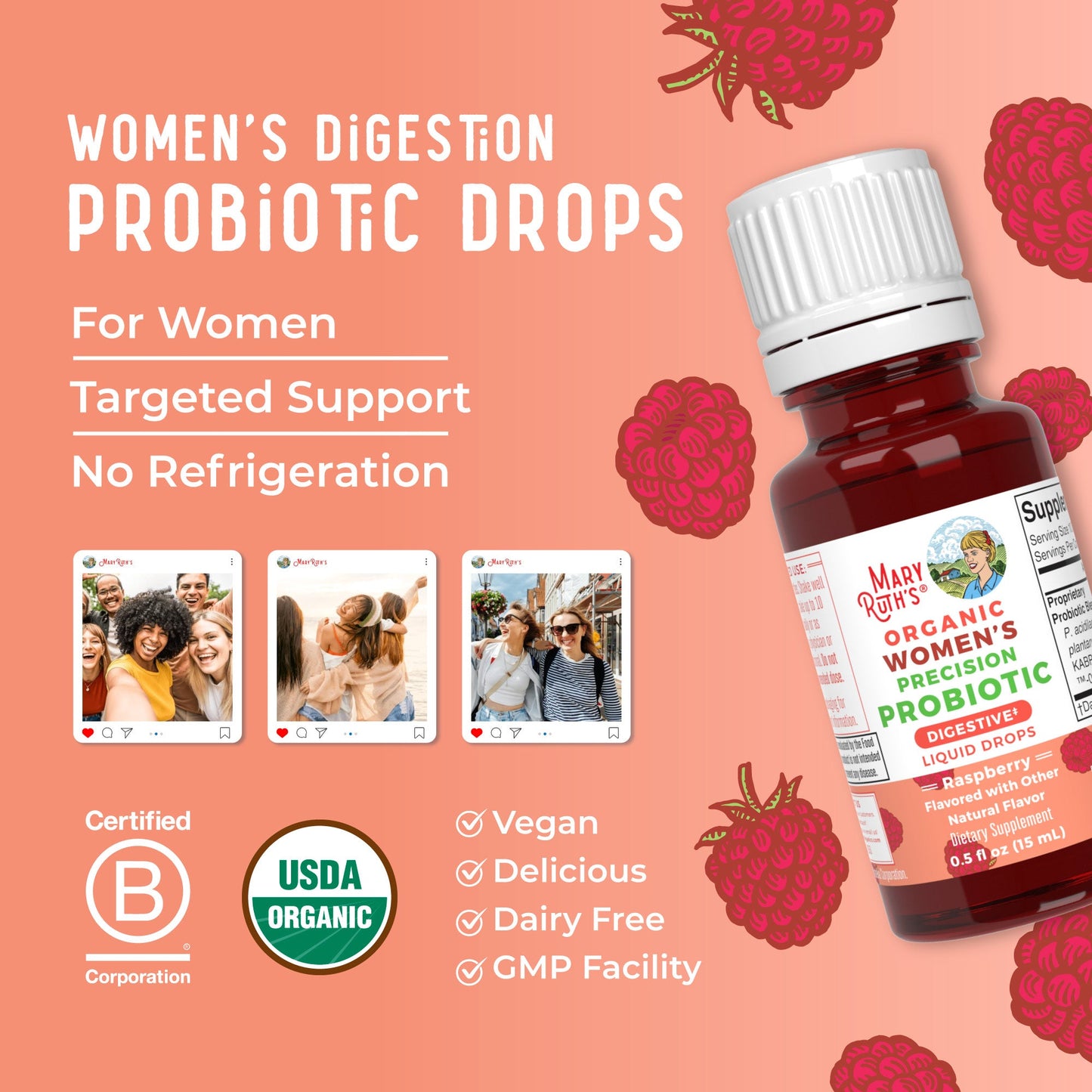 Organic Women's Precision Probiotic Digestive Liquid Drops
