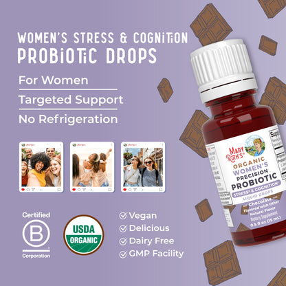Organic Women's Precision Probiotic Stress & Cognition Liquid Drops