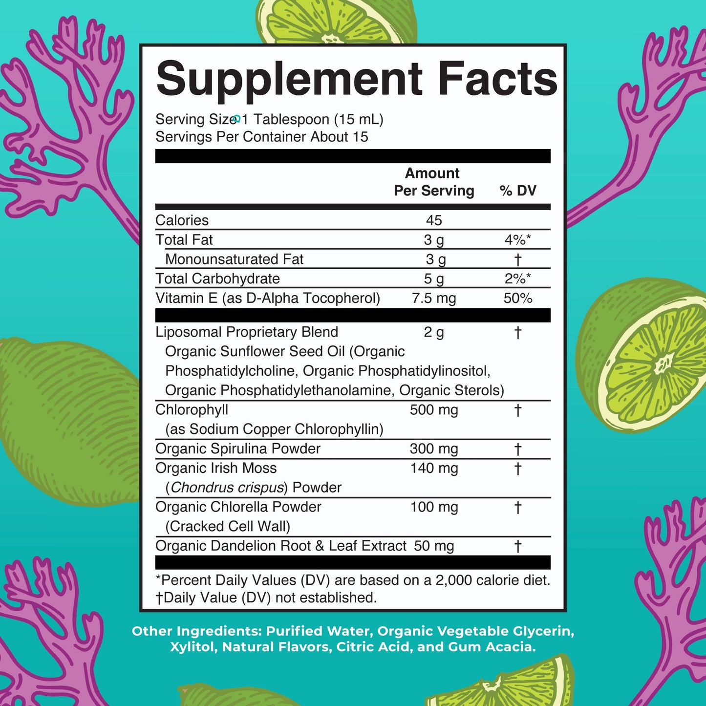 Sea Moss with Spirulina and Chlorella Liposomal