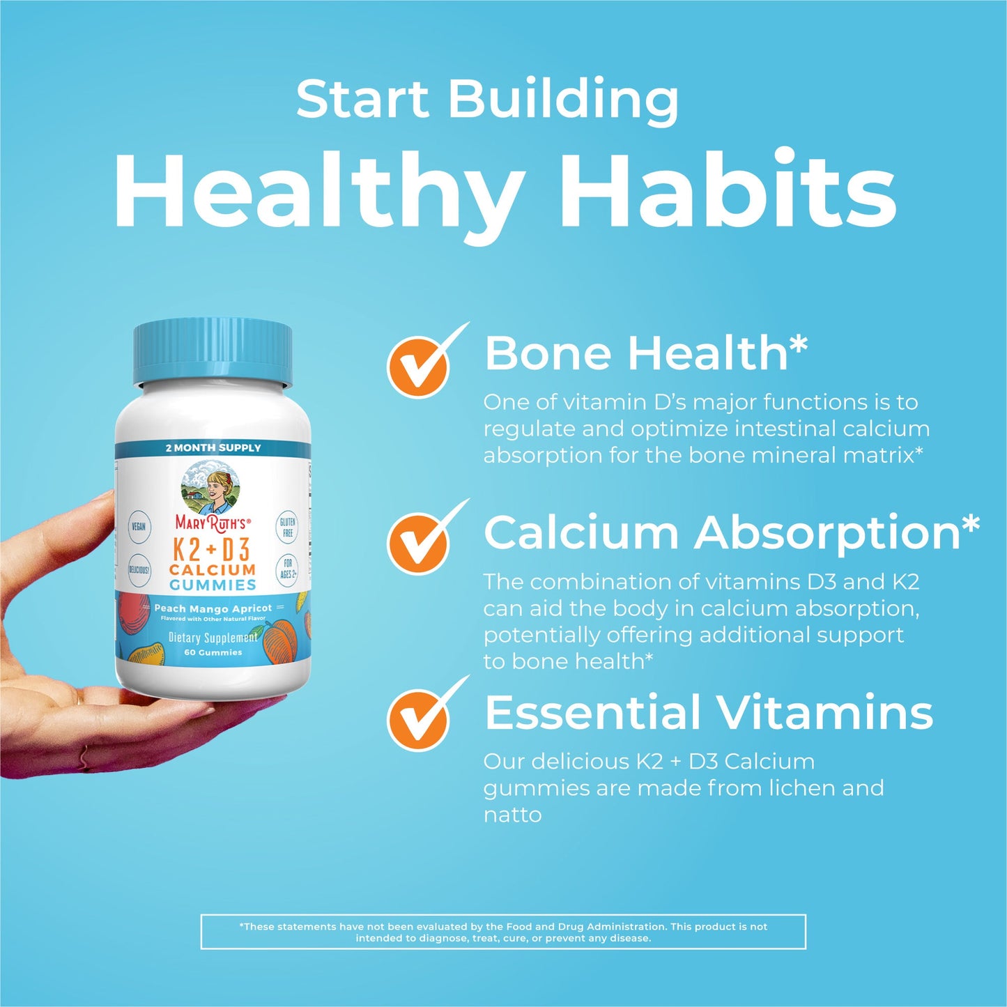 K2 + D3 Calcium Gummies