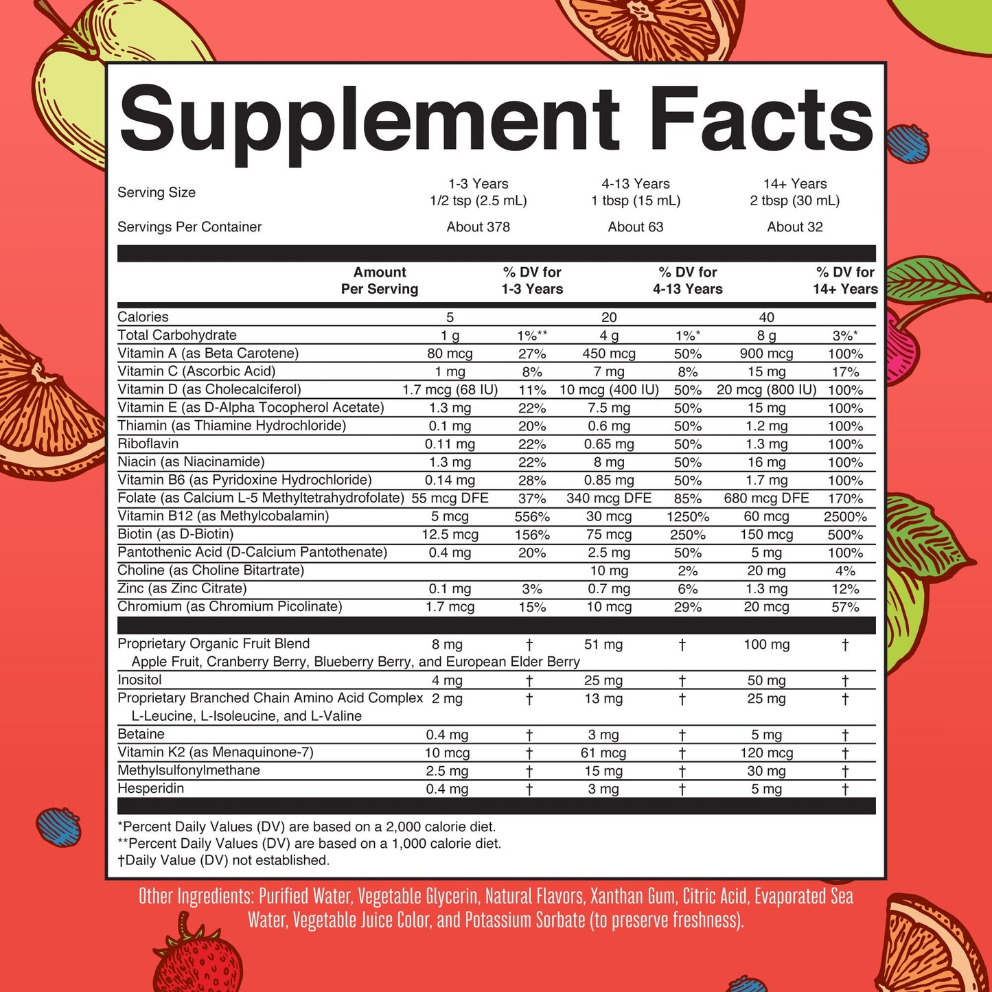 Liquid Morning Multivitamin Essentials+