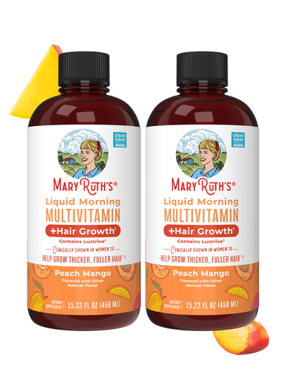 Liquid Morning Multivitamin + Hair Growth (2-Pack)