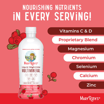 Liquid Nighttime Multimineral (Cranberry)