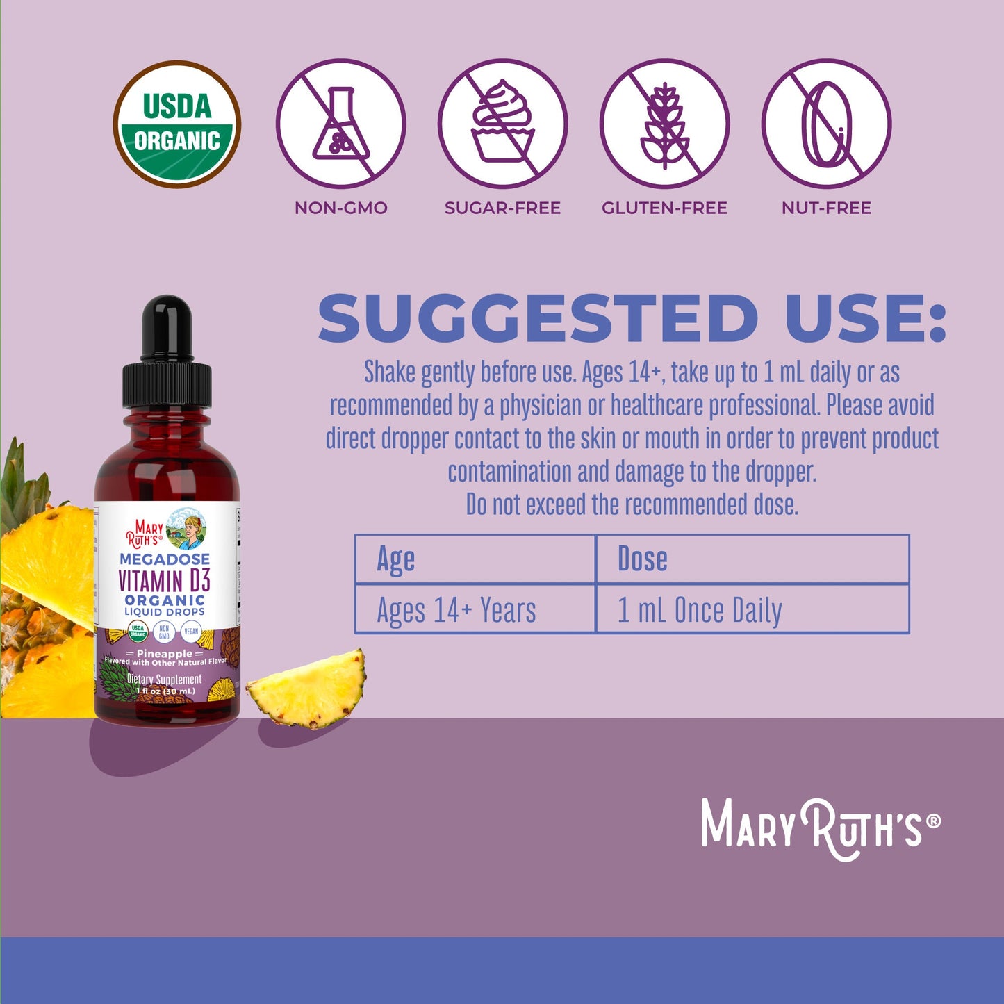Megadose D3 Organic Liquid Drops