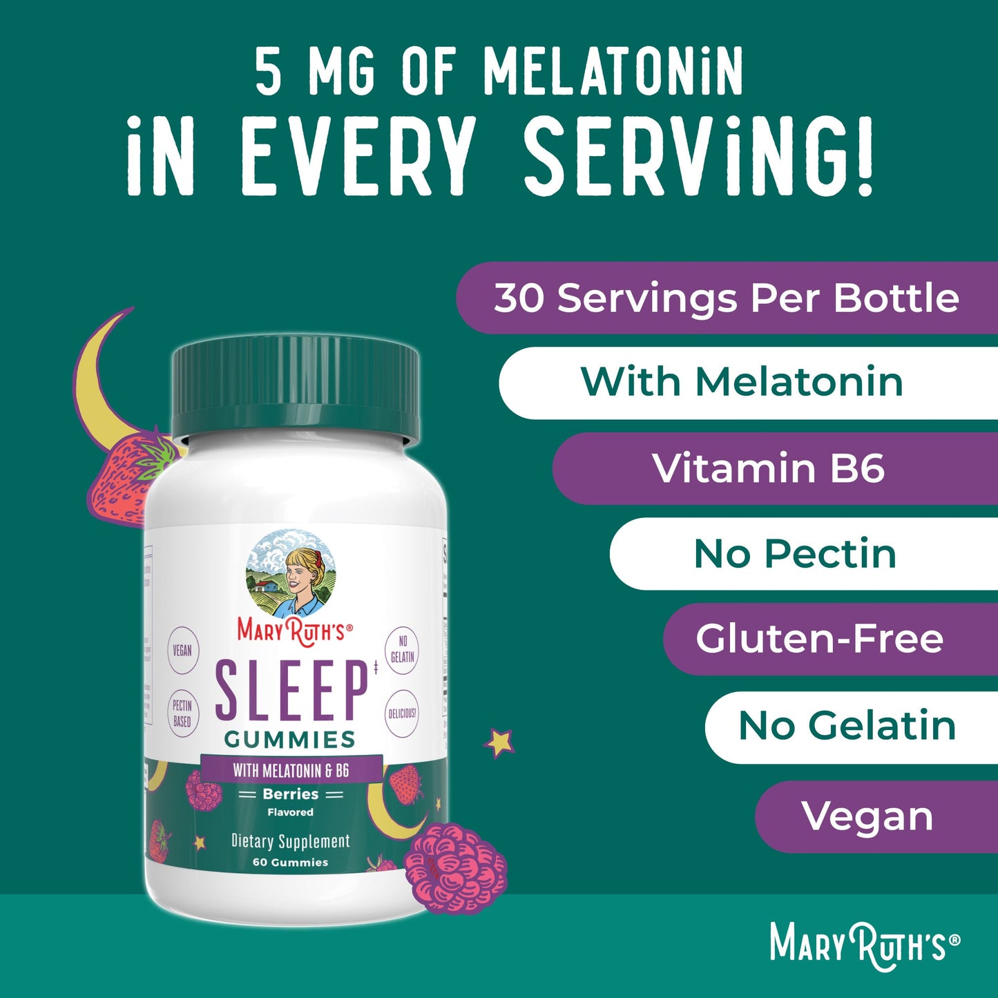 Melatonin Sleep Gummies (Berries)