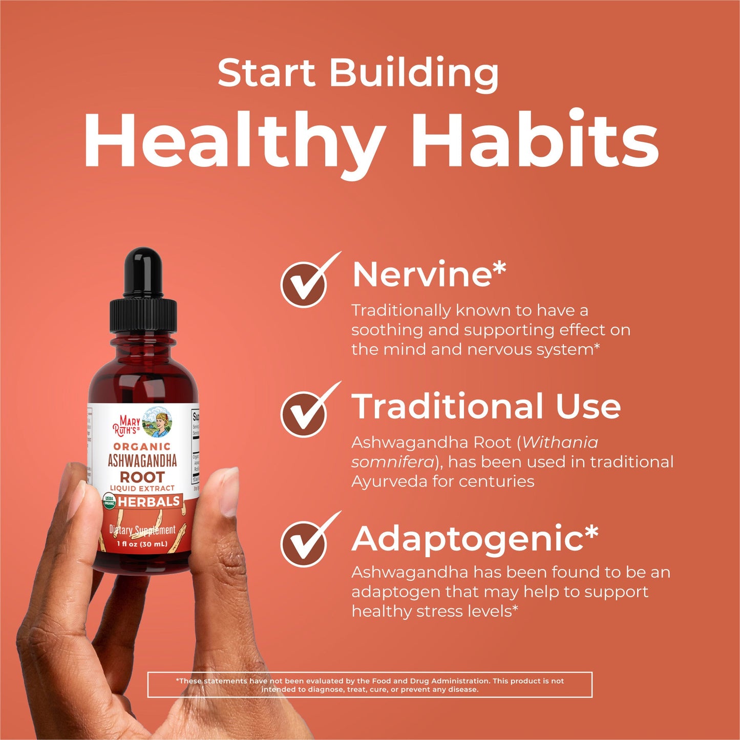 Organic Ashwagandha Root Liquid Drops