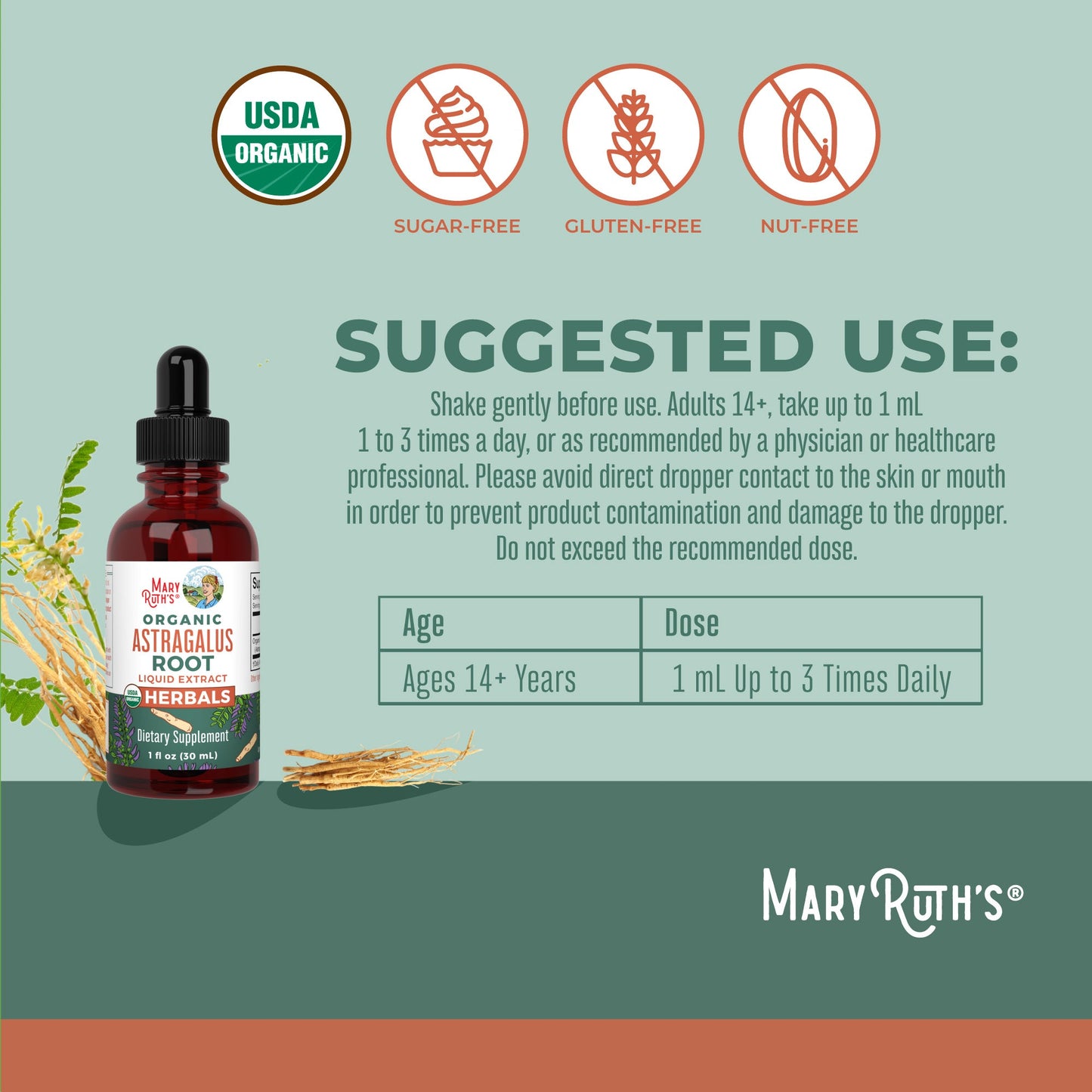 Organic Astragalus Root Herbal Drops
