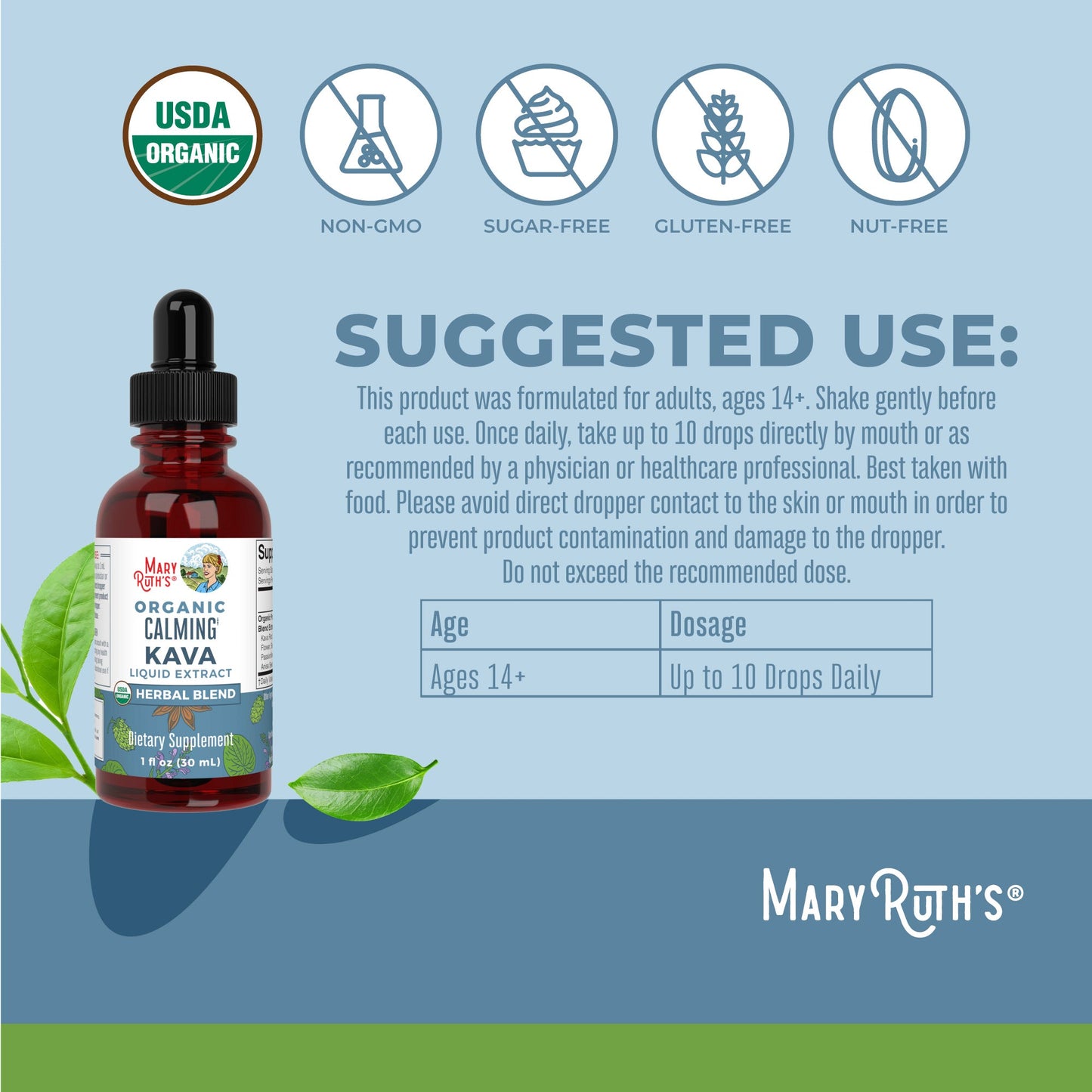 Organic Calming Kava Liquid Drops