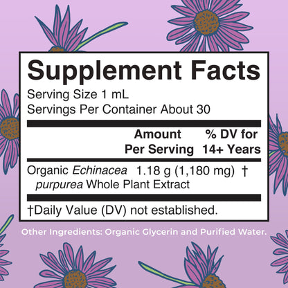 Organic Echinacea Purpurea Herbal Liquid Drops