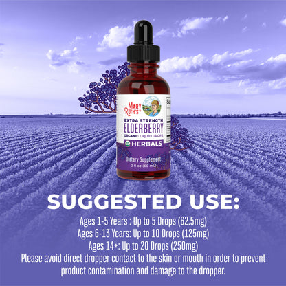 Organic Elderberry Extra Strength Liquid Drops