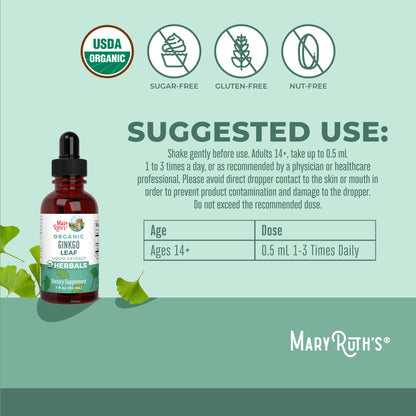 Organic Ginkgo Leaf Liquid Drops