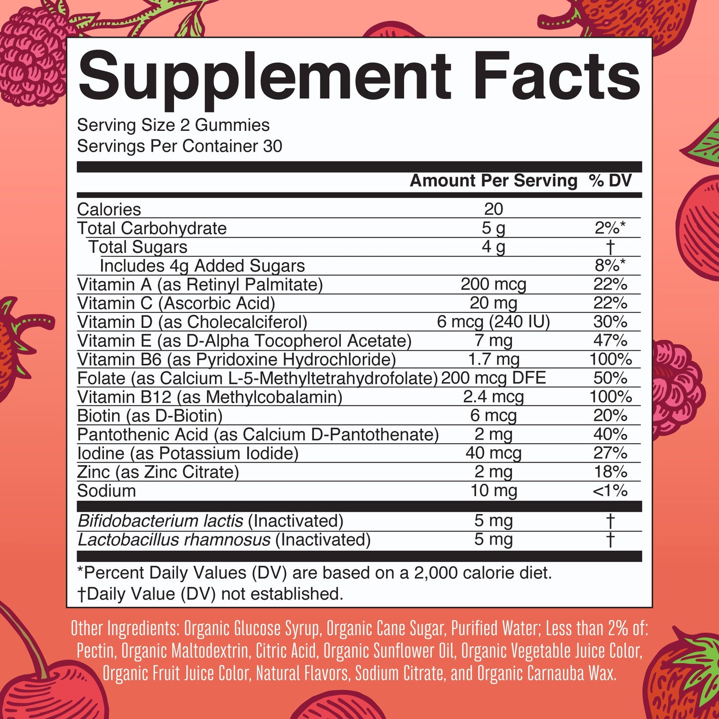 Organic Kids Multivitamin + Postbiotics Gummies