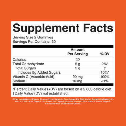 Organic Kids Vitamin C Gummies