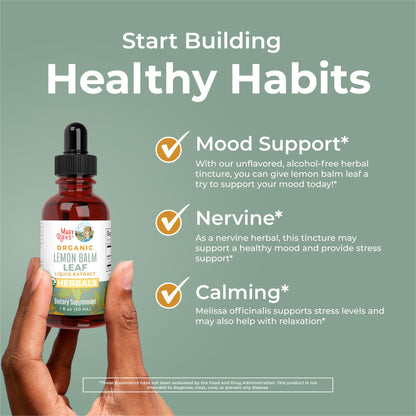 Organic Lemon Balm Leaf Liquid Drops