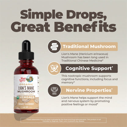 Organic Lion’s Mane Liquid Drops