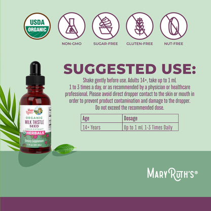Organic Milk Thistle Seed Liquid Drops