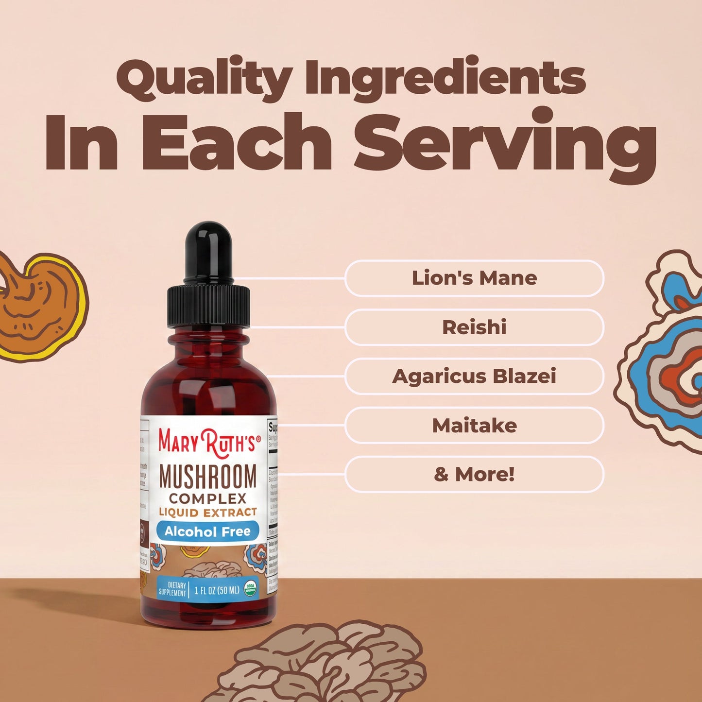 Organic Mushroom Complex Liquid Drops