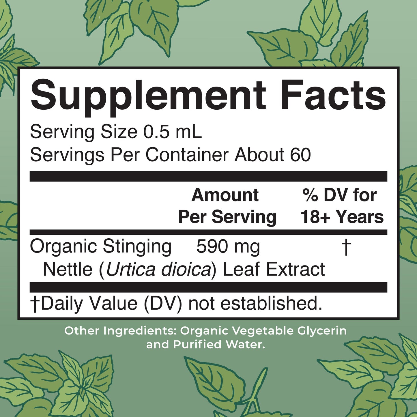 Organic Stinging Nettle Leaf Liquid Drops