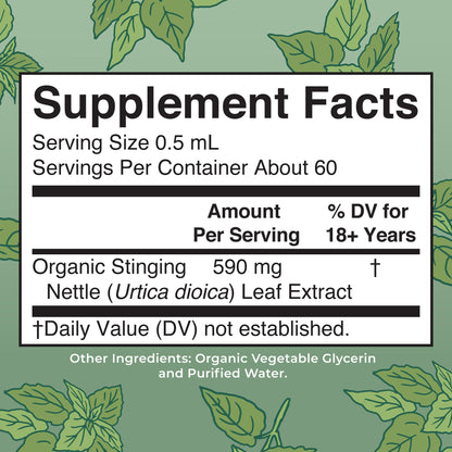 Organic Stinging Nettle Leaf Liquid Drops