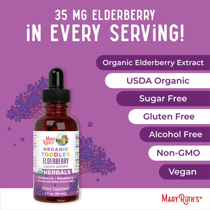 Organic Toddler Elderberry Liquid Drops