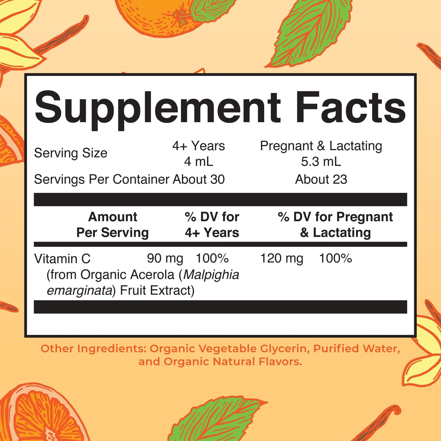 Organic Vitamin C Liquid Drops